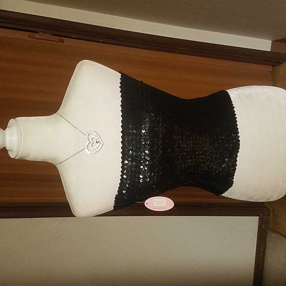 ANEMONE BLACK SEQUENCE TUBE TOP